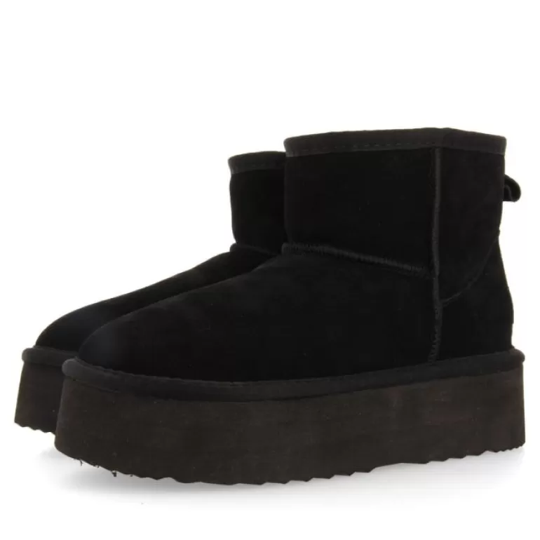 Gioseppo Boots & Ankle Boots*Black Australian Platform Boots For Women Bancroft