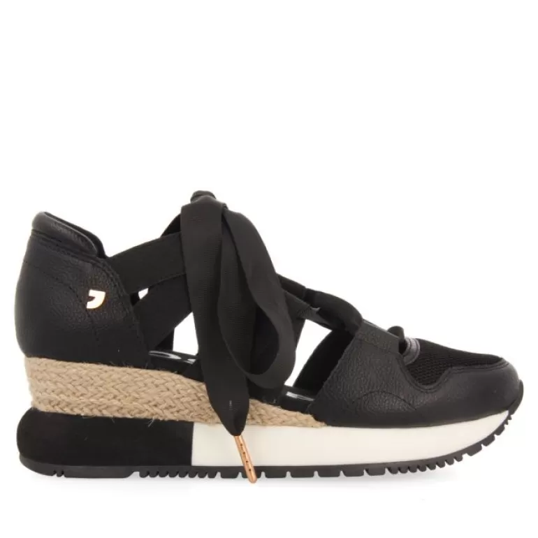 Gioseppo Sneakers*Black Espadrille Sneakers For Women Lizarda