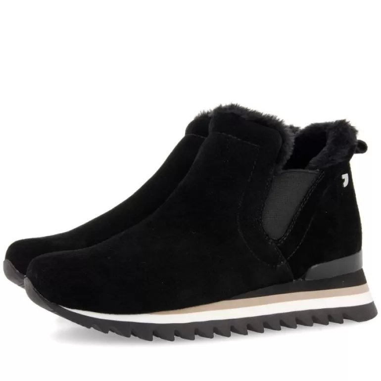 Gioseppo Sneakers*Black Sneakers Ankle Boots Slip Style With Mini Wedge For Woman Eckero