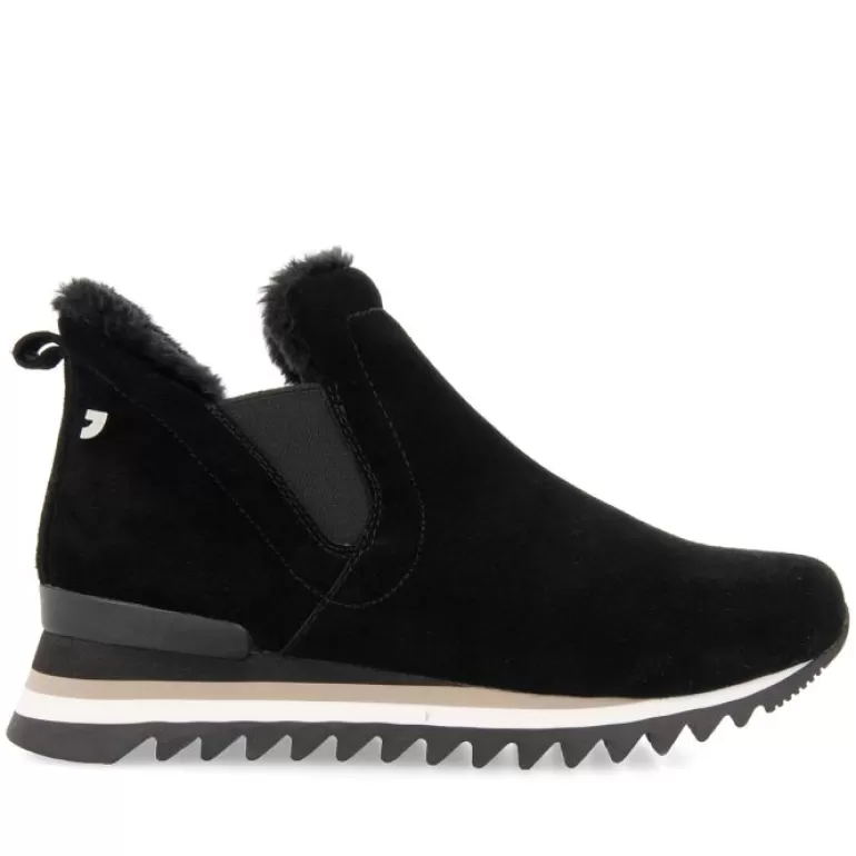 Gioseppo Sneakers*Black Sneakers Ankle Boots Slip Style With Mini Wedge For Woman Eckero