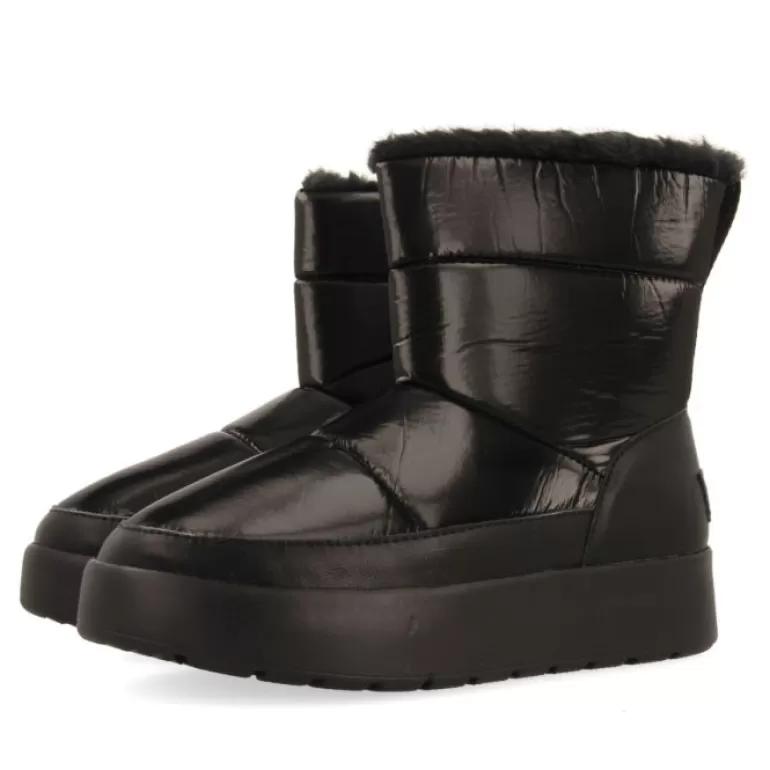 Gioseppo Boots & Ankle Boots*Brechin Black Quilted Shearling Boots