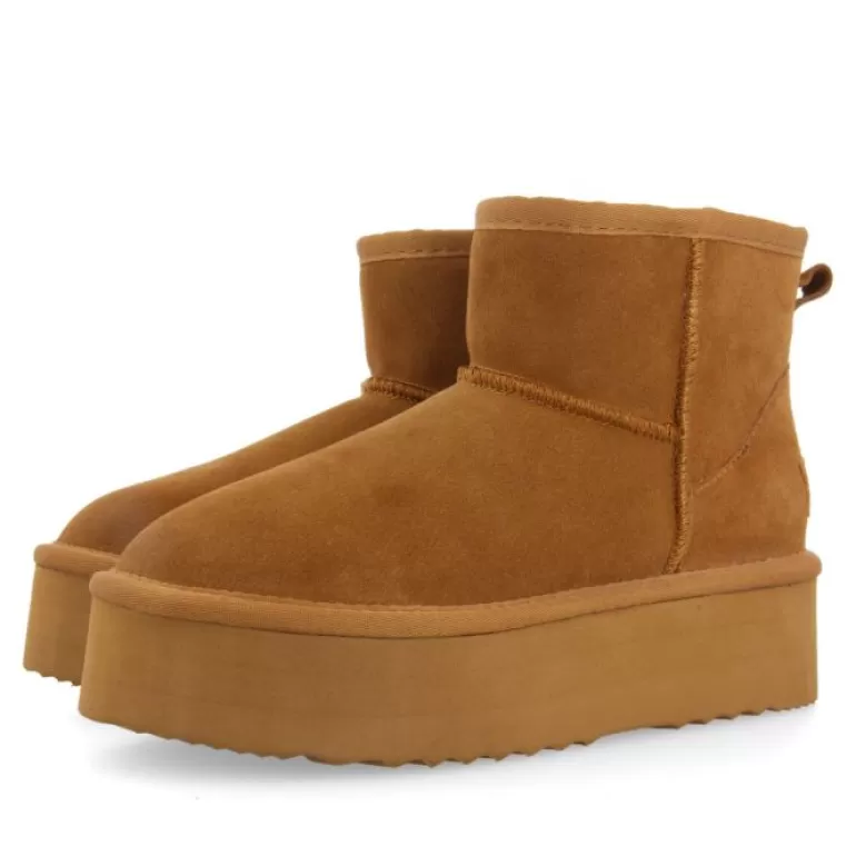 Gioseppo Boots & Ankle Boots*Brown Australian Platform Boots For Women Bancroft