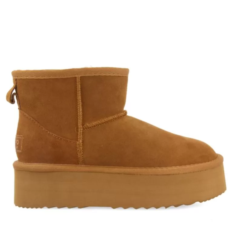 Gioseppo Boots & Ankle Boots*Brown Australian Platform Boots For Women Bancroft