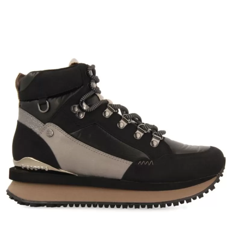 Gioseppo Sneakers*Ferney Women'S Black Mountain Boot-Style Sneakers With Details