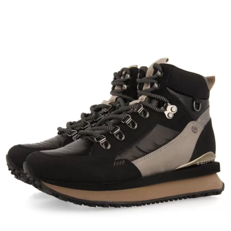 Gioseppo Sneakers*Ferney Women'S Black Mountain Boot-Style Sneakers With Details