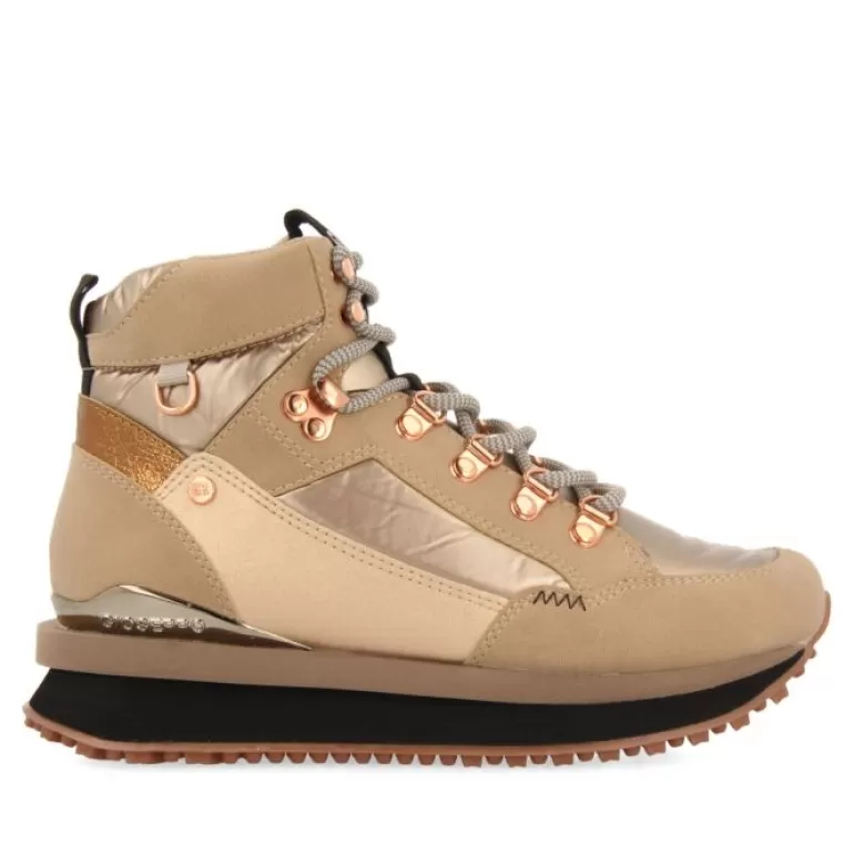 Gioseppo Sneakers*Ferney Women'S Gold Mountain Boot-Style Sneakers With Details