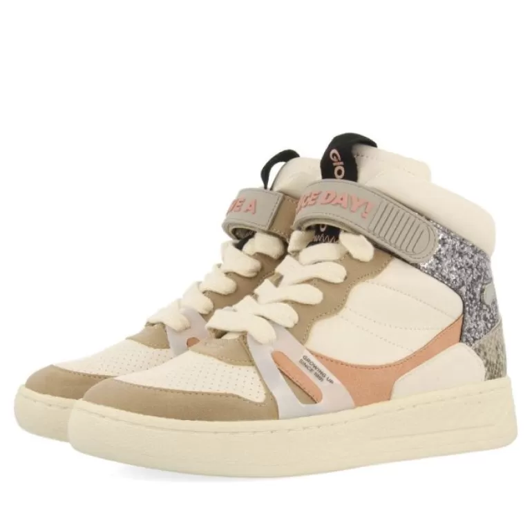 Gioseppo Sneakers*Gaibau Women'S White Boot-Style Sneakers With Details