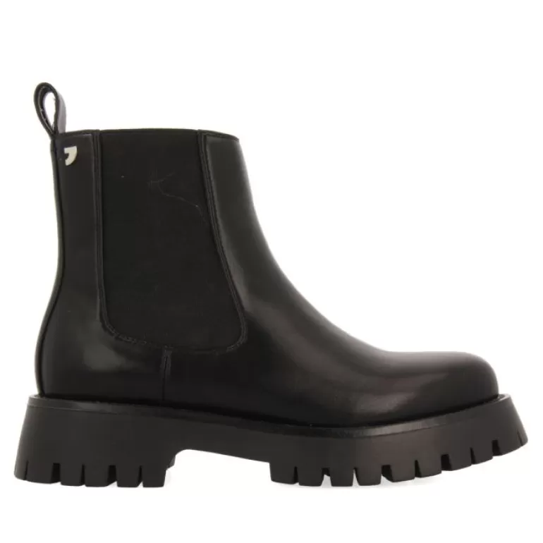 Gioseppo Boots & Ankle Boots*Geilo Women'S Black Chelsea Boots With Track Soles