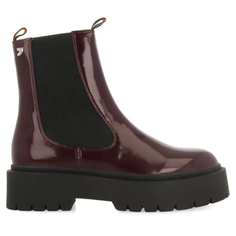 Gioseppo Boots & Ankle Boots*Kraubath Women'S Burgundy Chelsea Boots With Black Double Soles