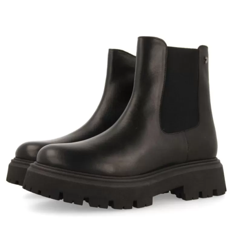Gioseppo Boots & Ankle Boots*Langford Women'S Black Leather Chelsea Boots