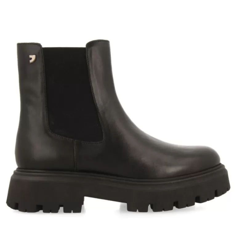 Gioseppo Boots & Ankle Boots*Langford Women'S Black Leather Chelsea Boots