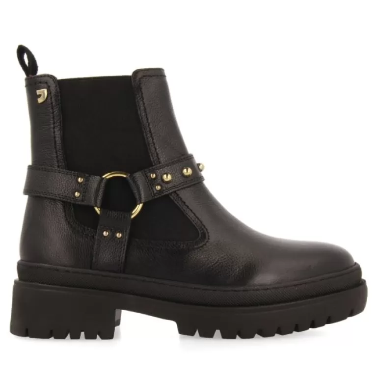 Gioseppo Boots & Ankle Boots*Liff Women'S Black Leather Chelsea Boots With Studs