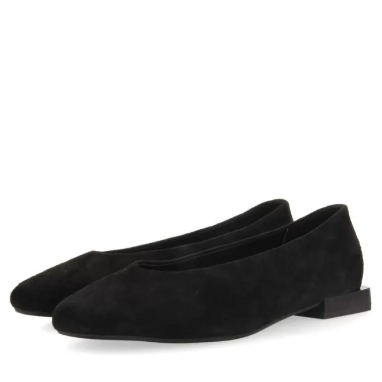 Gioseppo Ballet Pumps*Nacise Women'S Black Leather Ballet Flats