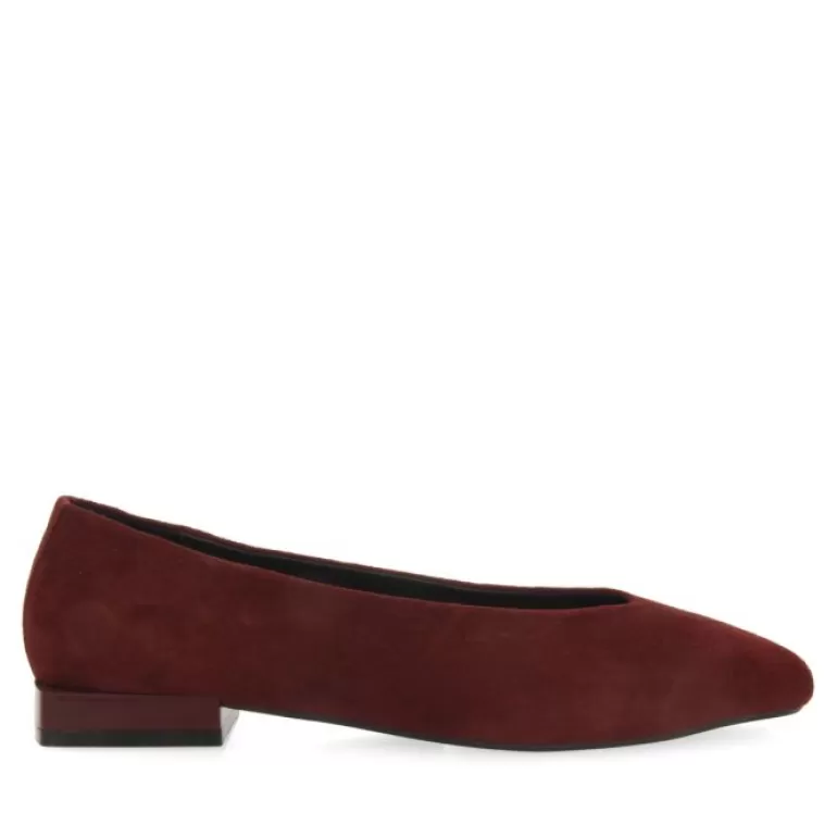 Gioseppo Ballet Pumps*Nacise Women'S Burgundy Leather Ballet Flats