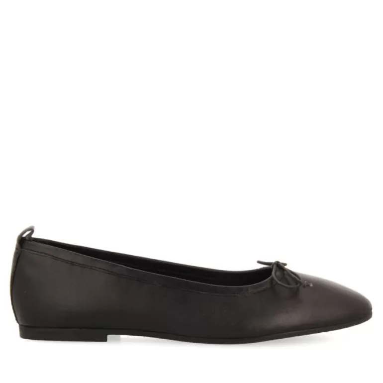 Gioseppo Ballet Pumps*Pierbach Women'S Black Leather Ballet Flats