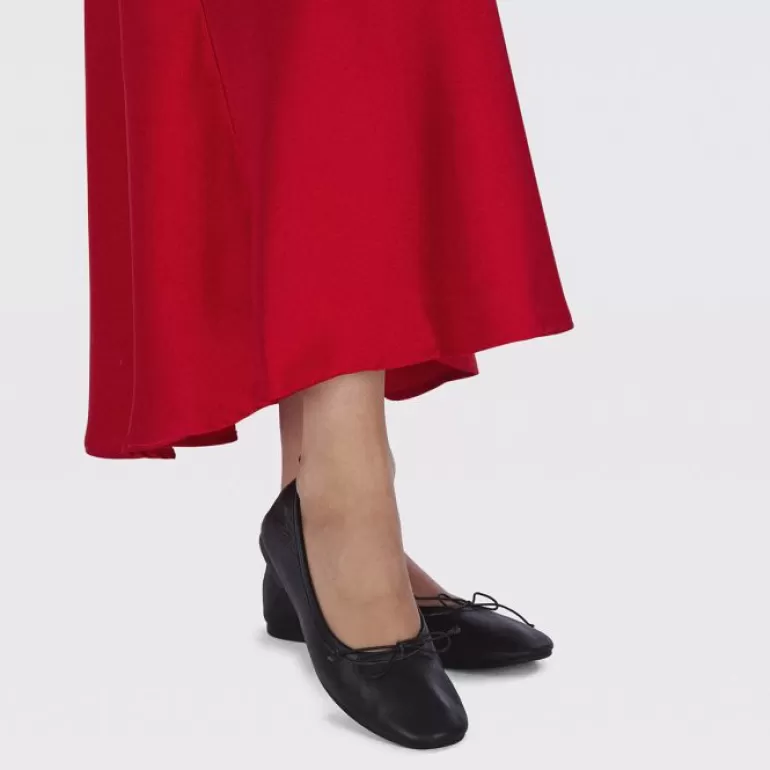 Gioseppo Ballet Pumps*Pierbach Women'S Black Leather Ballet Flats