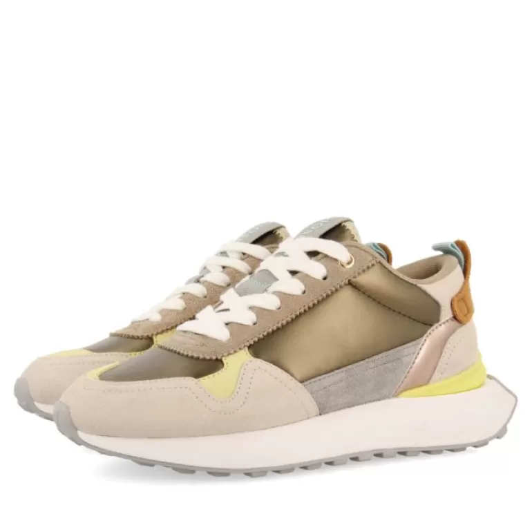 Gioseppo Sneakers*Selkirk Women'S Gold Retro Sneakers With Details