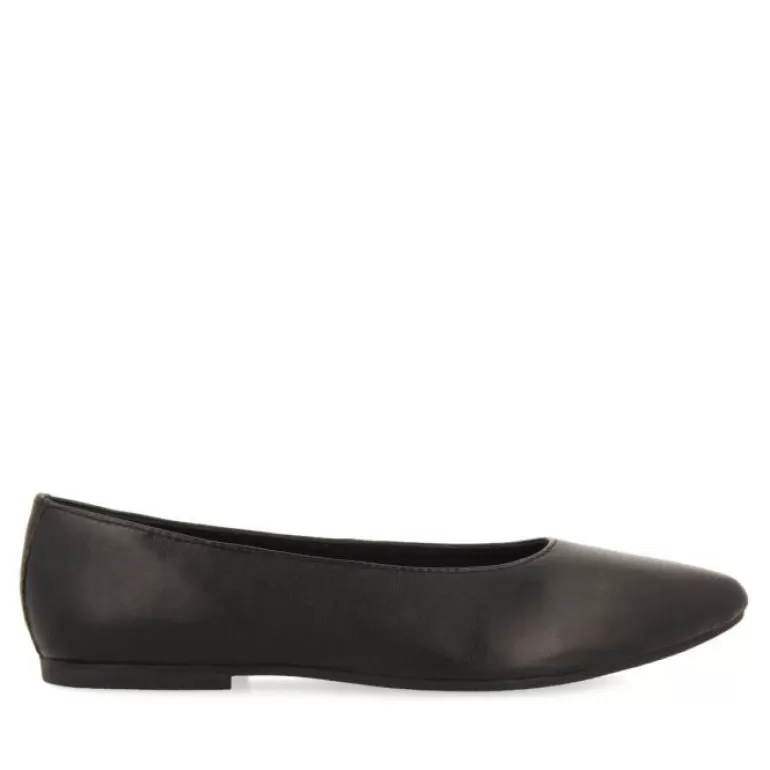 Gioseppo Ballet Pumps*Slagelse Women'S Black Leather Ballet Flats With Pointed Toes