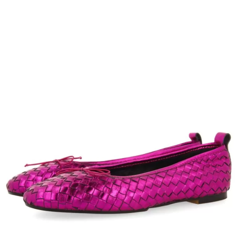 Gioseppo Ballet Pumps*Tulbing Women'S Fuchsia Braided Leather Ballet Flats